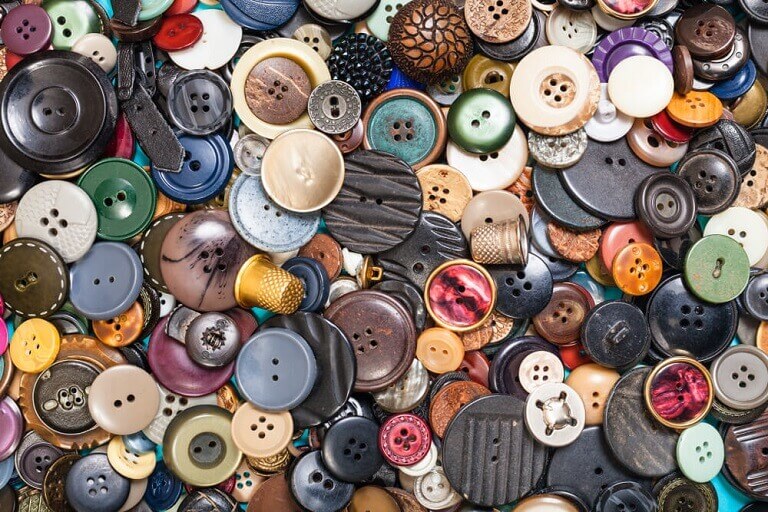 Process of Sewing Buttons